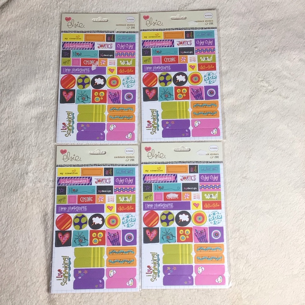 Love Elsie Colorful Scrapbook Stickers Set